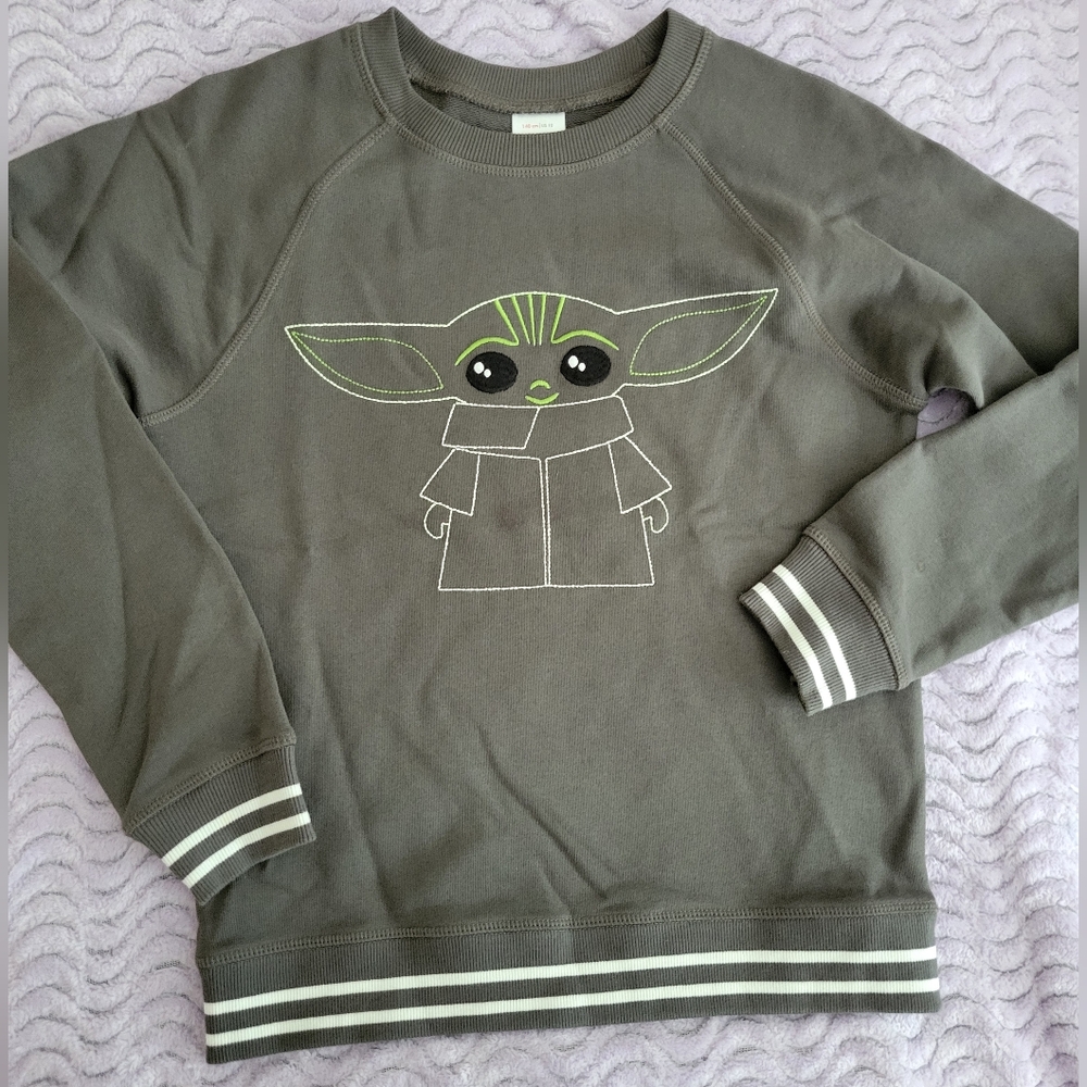 Hanna Andersson Star Wars Mandalorian Baby Yoda Grogu Sweatshirt size 10